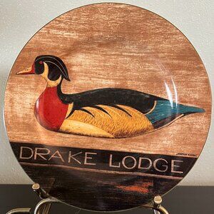 SAKURA Warren Kimble COUNTRY INNS Drake Lodge 8" Stoneware Salad / Dessert Plate